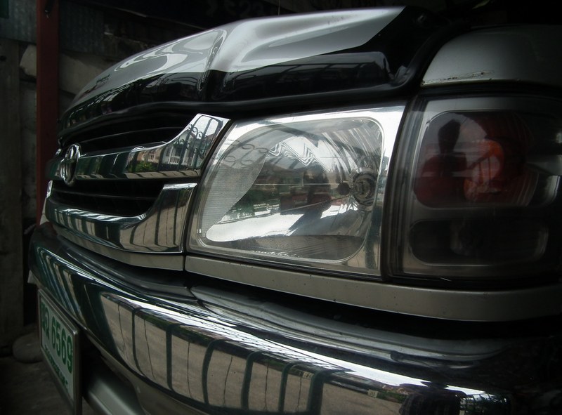 น้ำยาขัดโคมไฟหน้ารถเหลือง (อย่างง่าย)