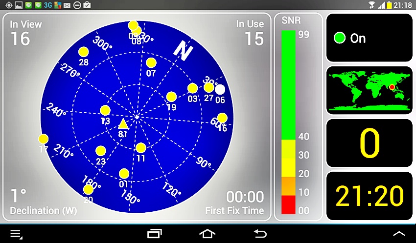 GPS TEST แอพติดเครื่องระบบแอนดรอยด์ที่เราแนะนำ สำหรับดูพิกัดGPS