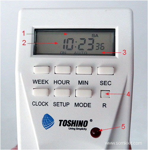 เครื่องตั้งเวลาดิจิตอล เปิด-ปิดไฟอัตโนมัติ TOSHINO TS-EB1