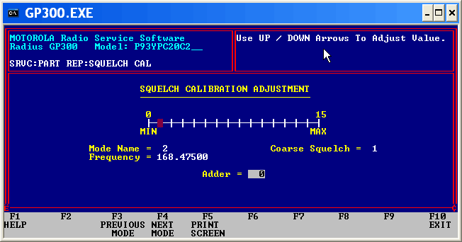 GP-300 การปรับ Squelch