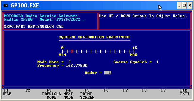 GP-300 การปรับ Squelch
